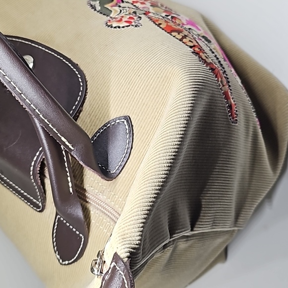 Longchamp racehorse Corduroy le pliage purse 2007 Rare Made in France w/dust bag - Picture 7 of 14